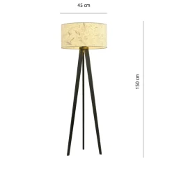 Sklep Kaja Lampa stojąca, klasyczny trójnóg z abażurem 1150/LP3 ASTON | Kaja
