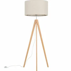 Sklep Kaja Lampa stojąca na drewnianym trójnogu TK 5415 z serii TREVISO NATURE