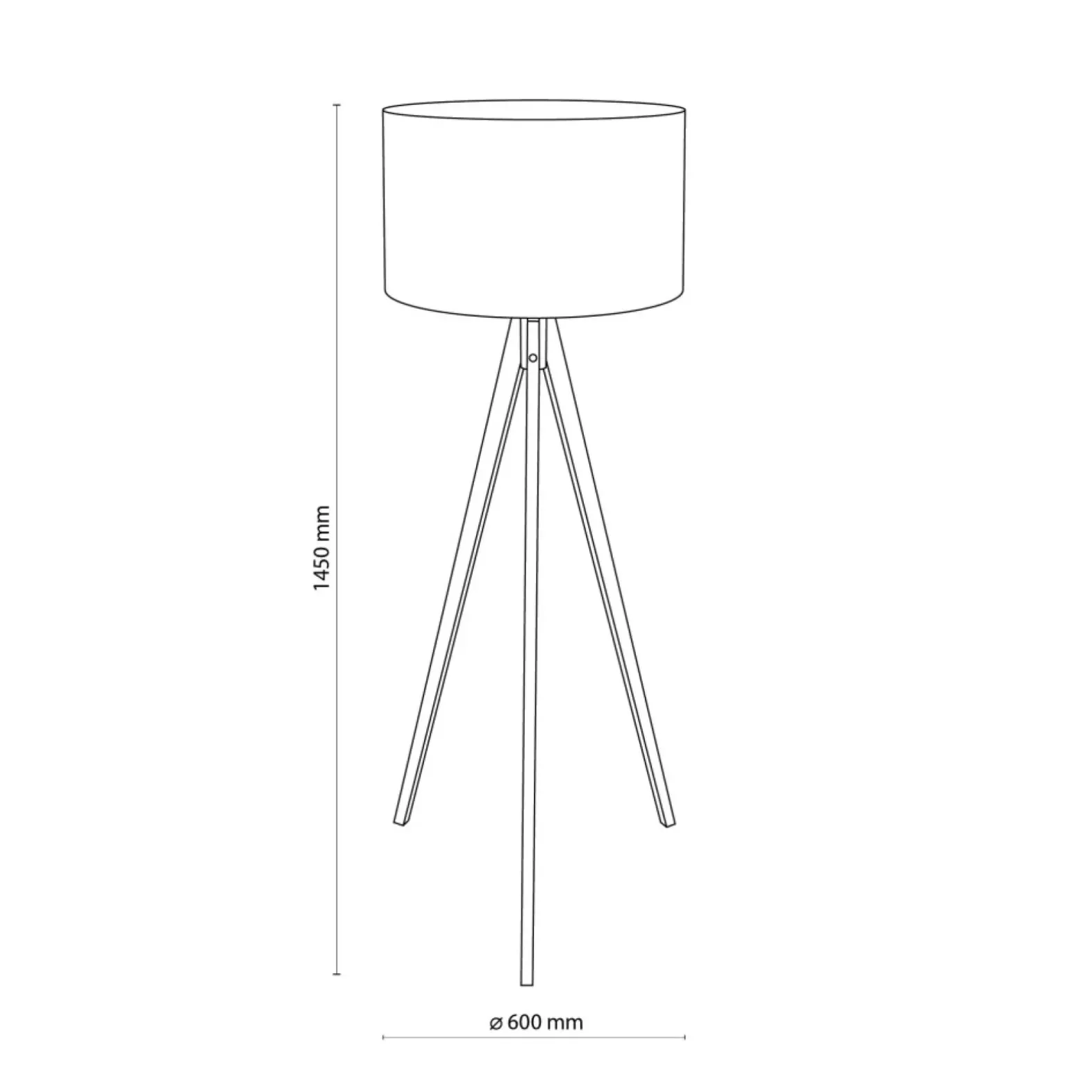 Sklep Kaja Lampa stojąca na drewnianym trójnogu TK 5415 z serii TREVISO NATURE