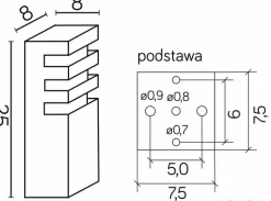 Sklep Kaja Lampa stojąca, ogrodowa, nowoczesny wygląd RADO 3 AL z serii RADO | Kaja Oświetl