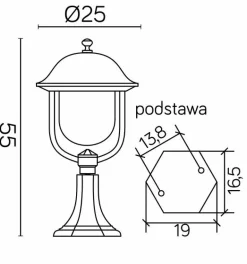 Sklep Kaja Lampa stojąca ogrodowa w czarnym kolorze K 4011/1/O z serii PRINCE | Kaja Oświet