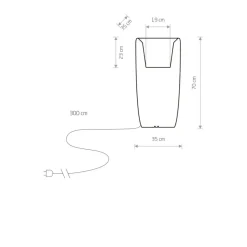 Sklep Kaja Lampa stojąca ogrodowa, w kolorze m, 9712 | Kaja Oświetlenie