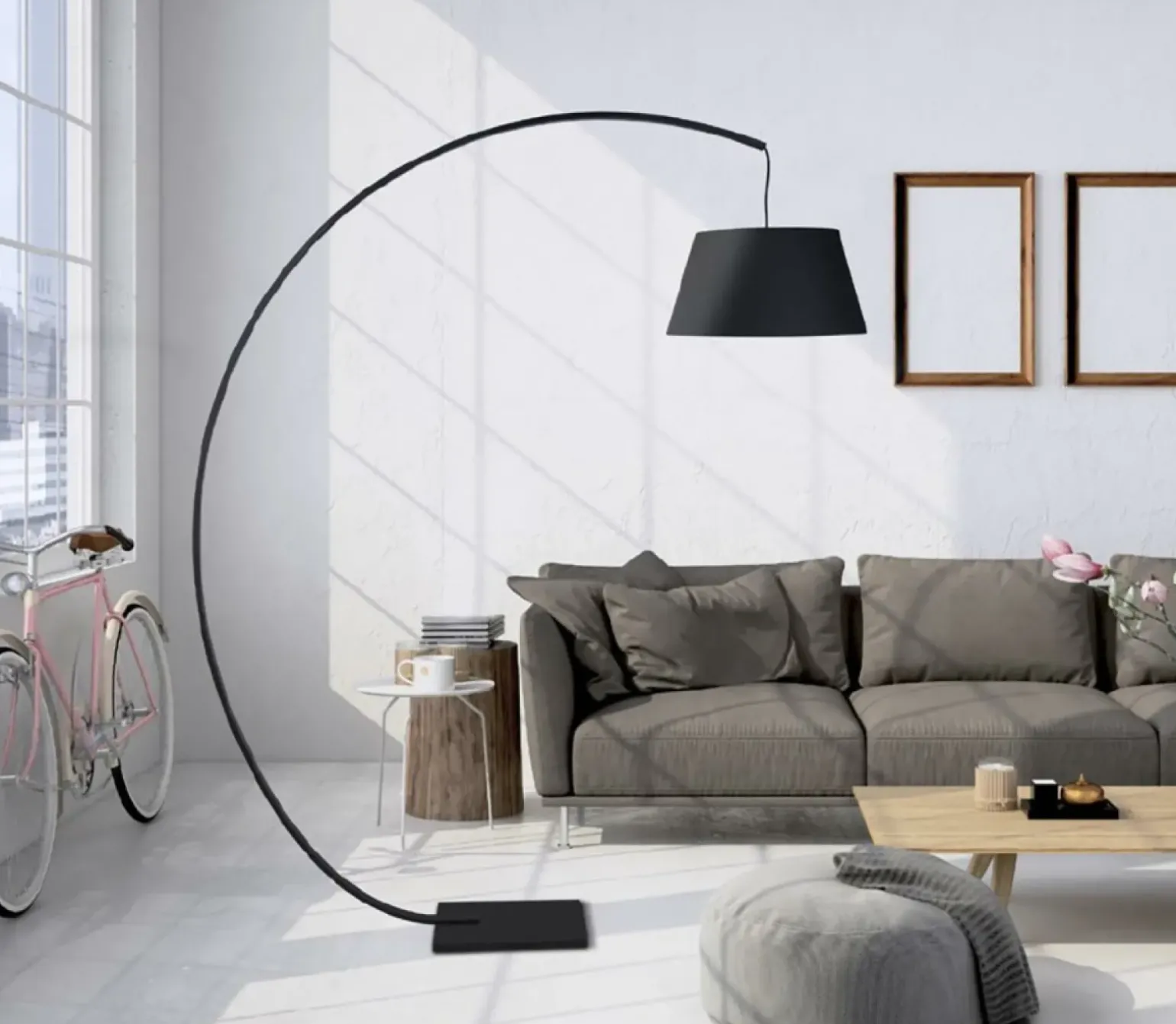 Sklep Kaja Lampa stojąca w kształcie łuku, do salonu MX F0046 CELIA | Kaja