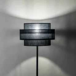 Sklep Kaja Lampa stojąca z podwójnym abażurem TK 5896 CALISTO BLACK | Kaja