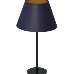 Sklep Kaja Lampa stołowa, granatowo-złota, z abażurem LX 3579 z serii ARDEN