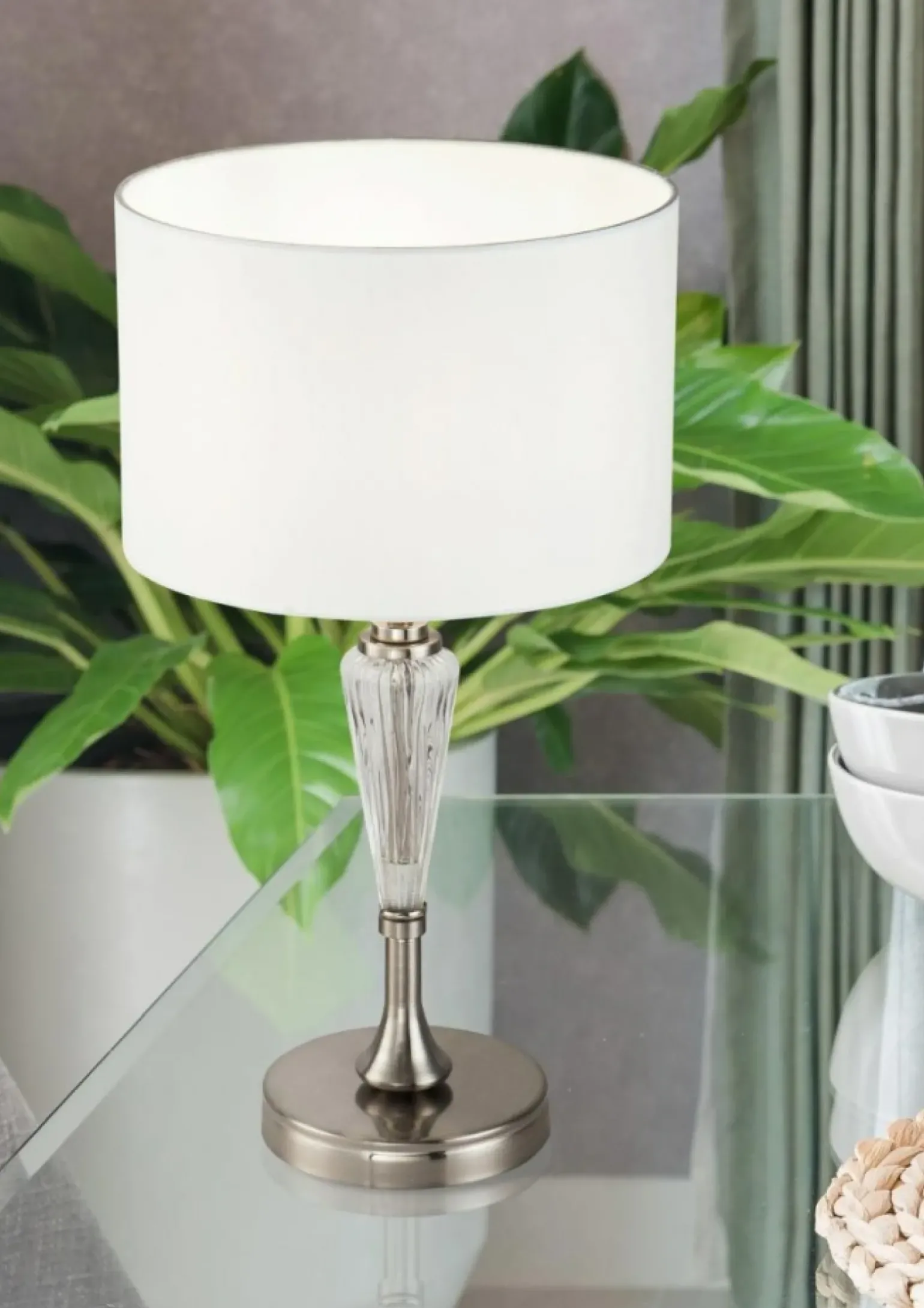 Sklep Kaja Lampa stołowa na szklanej nodze MOD014TL-01N ALICANTE | Kaja