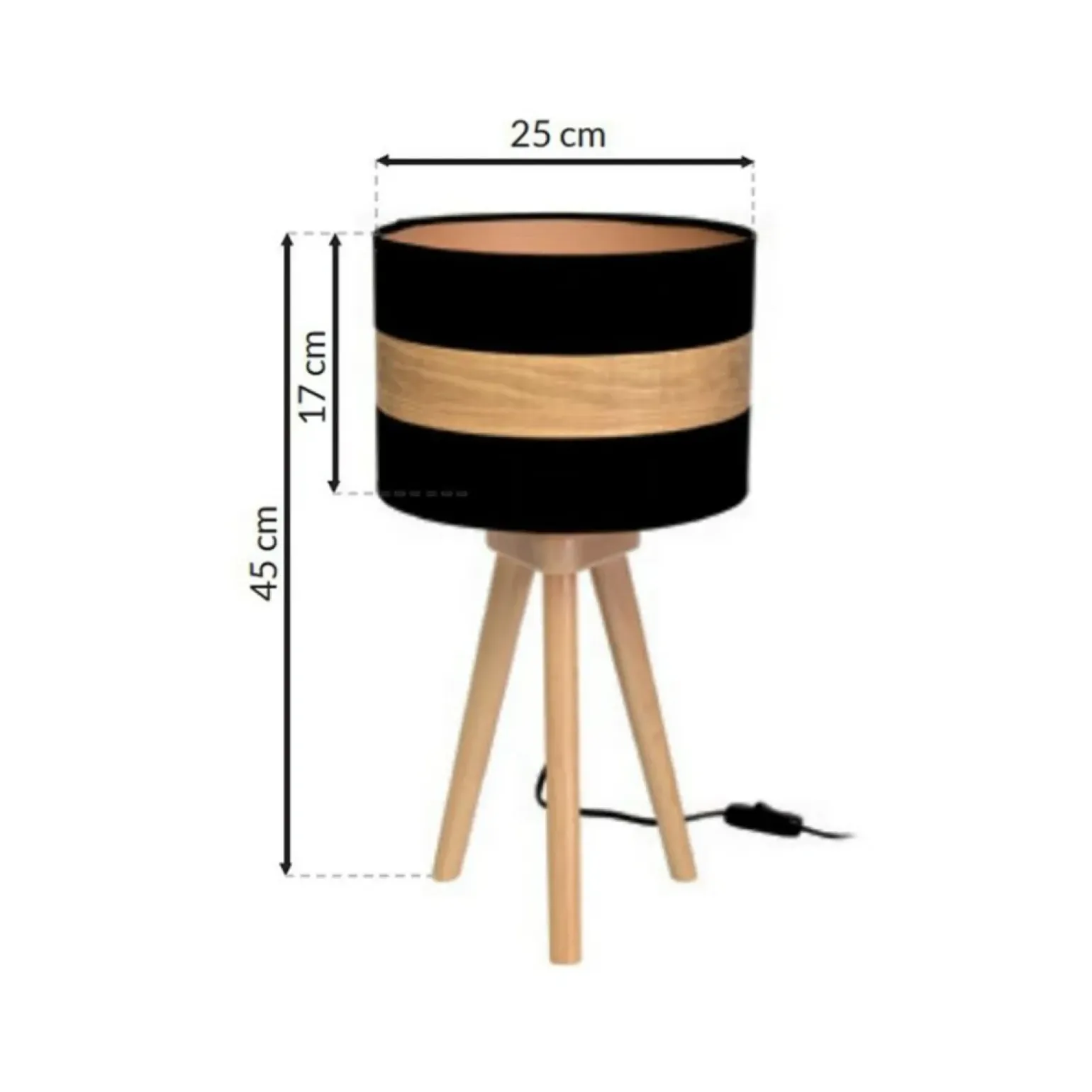 Sklep Kaja Lampa stołowa na trzech nogach, z abażurem MLP6292 z serii TERRA | Kaja Oświetle