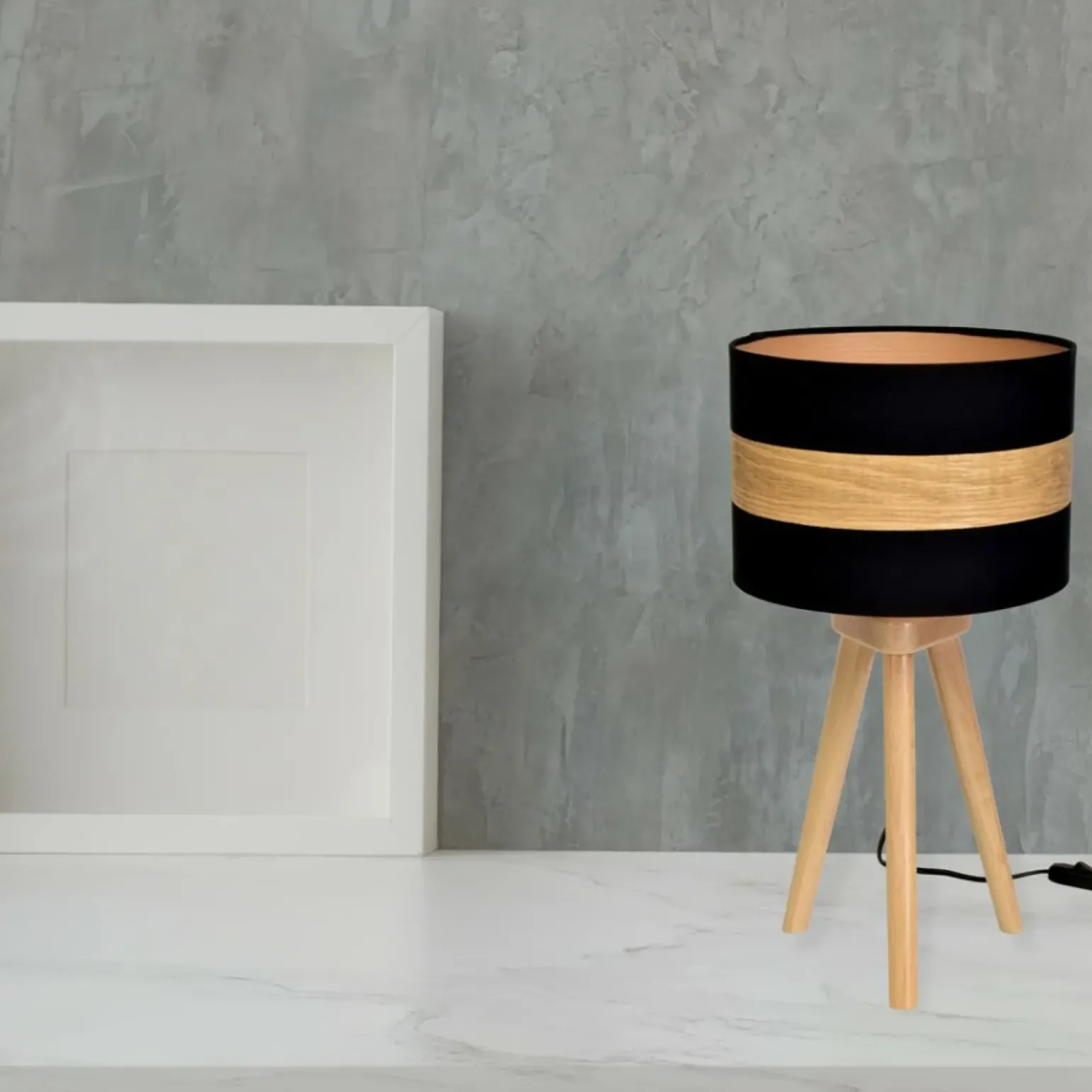 Sklep Kaja Lampa stołowa na trzech nogach, z abażurem MLP6292 z serii TERRA | Kaja Oświetle