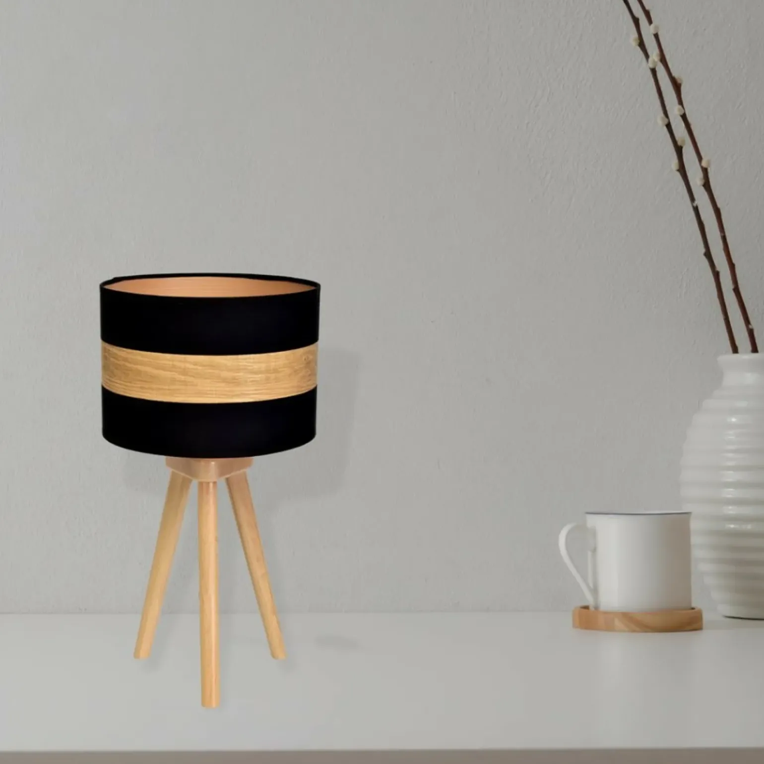 Sklep Kaja Lampa stołowa na trzech nogach, z abażurem MLP6292 z serii TERRA | Kaja Oświetle