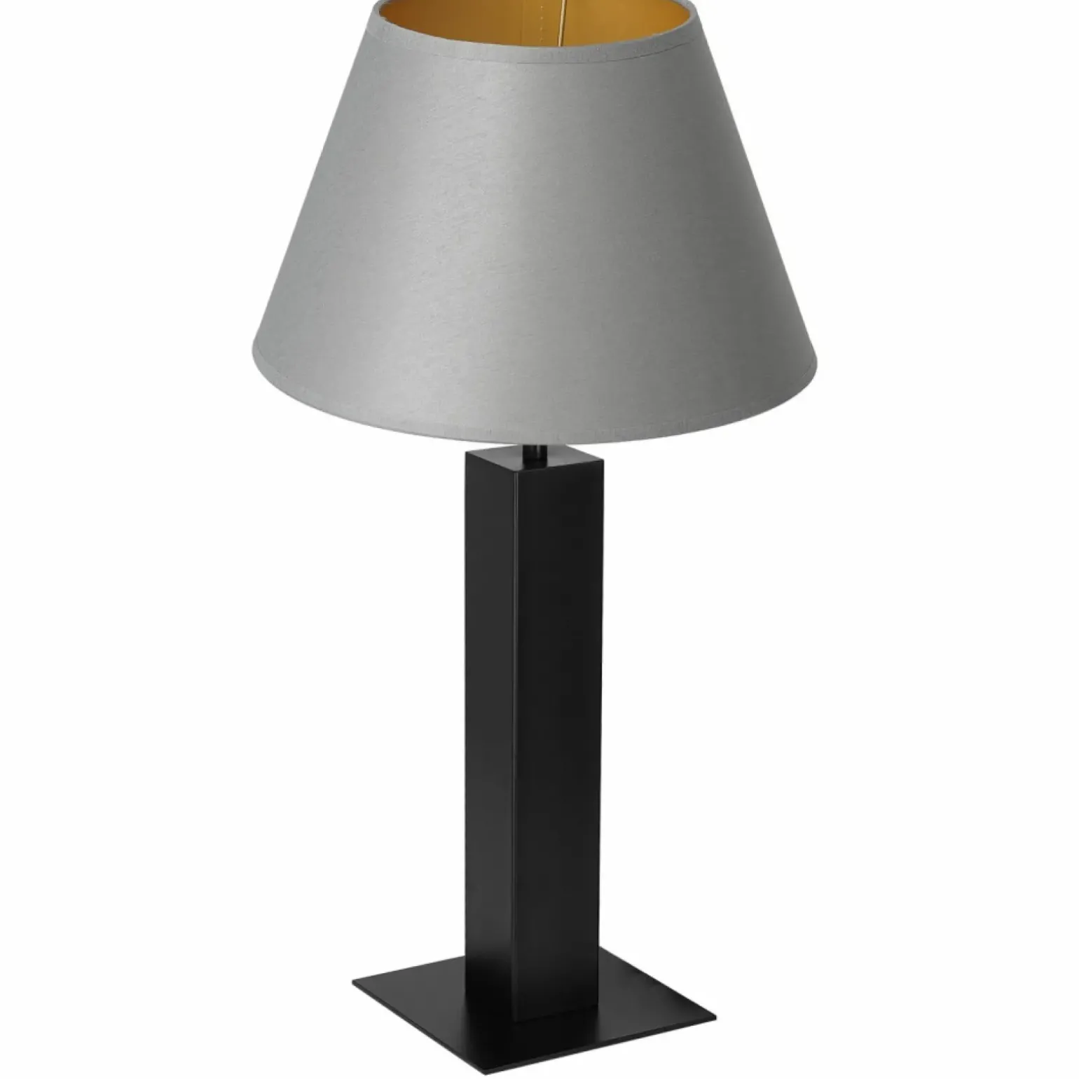 Sklep Kaja Lampa stołowa, szaro-złoty stożkowy abażur LX 3613 z serii TABLE LAMPS