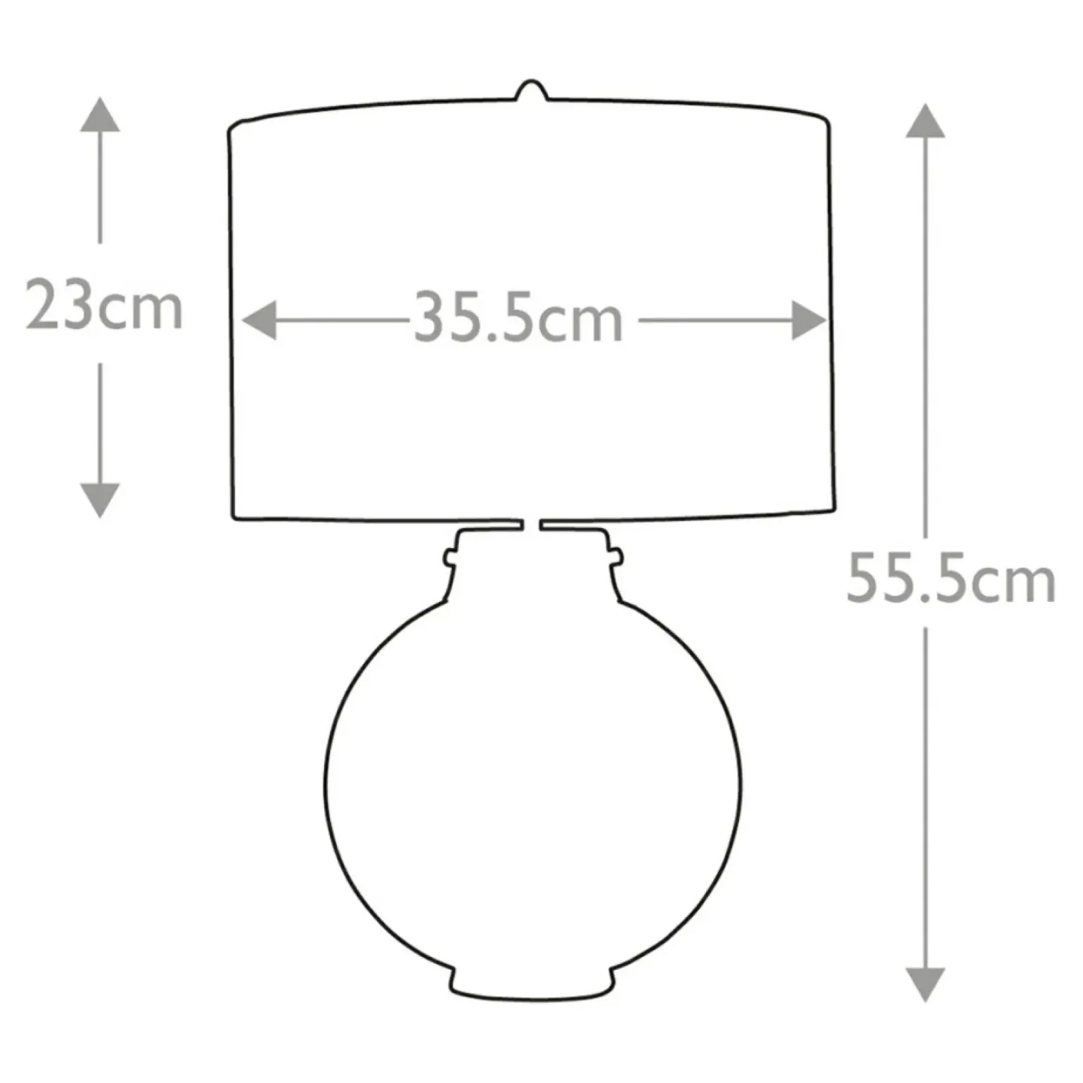 Sklep Kaja Lampa stołowa, szklana podstawa DL-KARA-TL-SMOKE z serii KARA