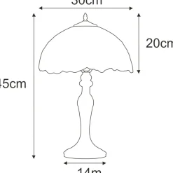 Sklep Kaja Lampa stołowa wyjątkowym, witrażowym kloszem K-G12814 z serii SUNFLOWER