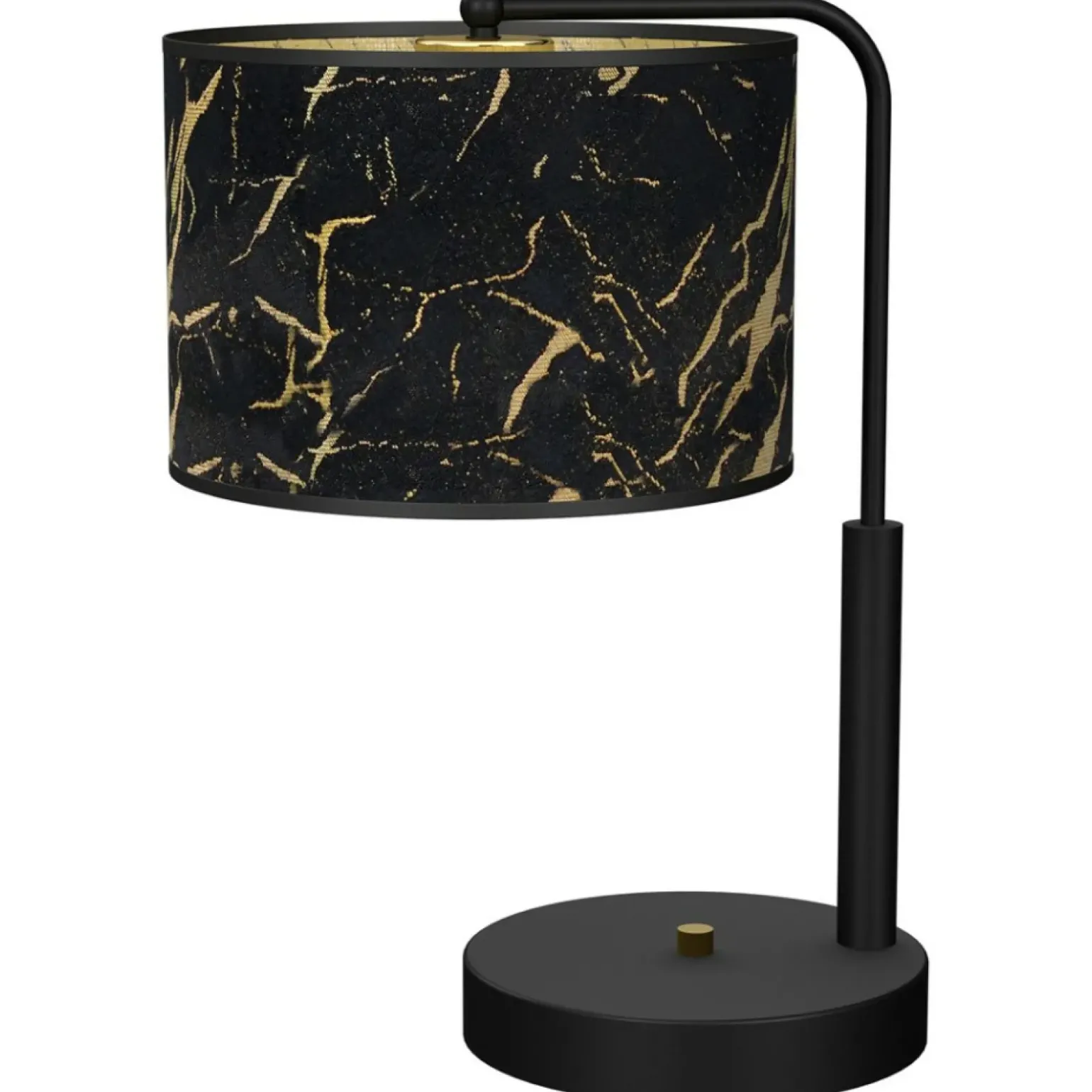 Sklep Kaja Lampa stołowa z abażurem złoto-czarnym MLP7299 z serii SENSO | Kaja Oświetlenie