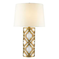 Sklep Kaja Lampa stołowa z białym abażurem GN-ARABELLA-TL-G z serii ARABELLA