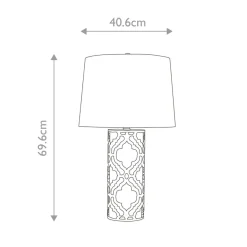 Sklep Kaja Lampa stołowa z białym abażurem GN-ARABELLA-TL-G z serii ARABELLA