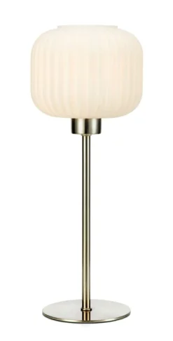 Sklep Kaja Lampa stołowa z białym kloszem mały gwint 108121 | Kaja Oświetlenie