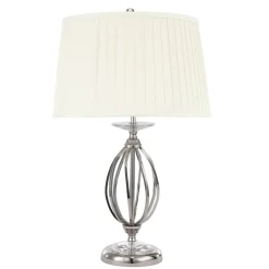 Sklep Kaja Lampa stołowa z ozdobną podstawą AG-TL-POL-NICKEL z serii AEGEAN