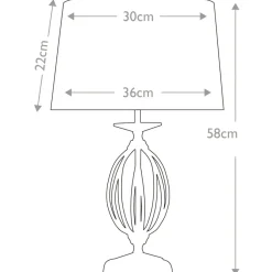 Sklep Kaja Lampa stołowa z ozdobną podstawą AG-TL-POL-NICKEL z serii AEGEAN