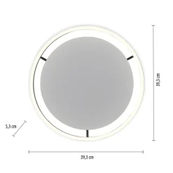 Discount Lampa sufitowa - czarny świecący okrąg 15391-13 z serii RITUS | Kaja Żyrandole Nowoczesne