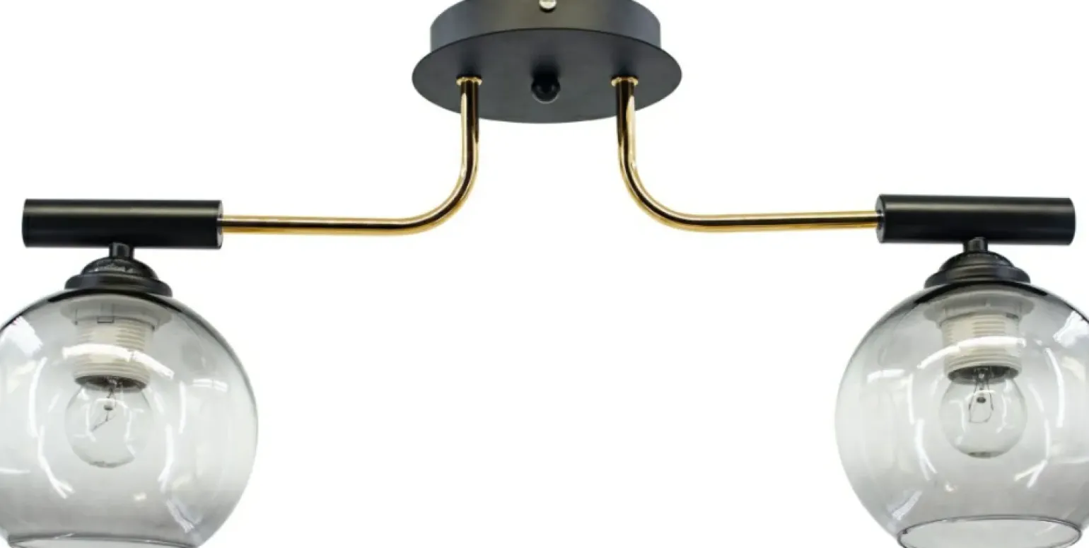 Fashion Lampa sufitowa - dwa przezroczyste klosze 2207/2 BL TR | Kaja Żyrandole Nowoczesne