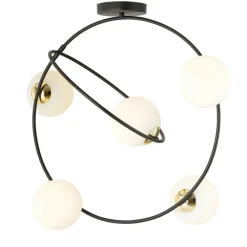 Best Lampa sufitowa - okręgi ze złotymi dekoracjami 1293/5 z serii STARDOM Żyrandole Nowoczesne