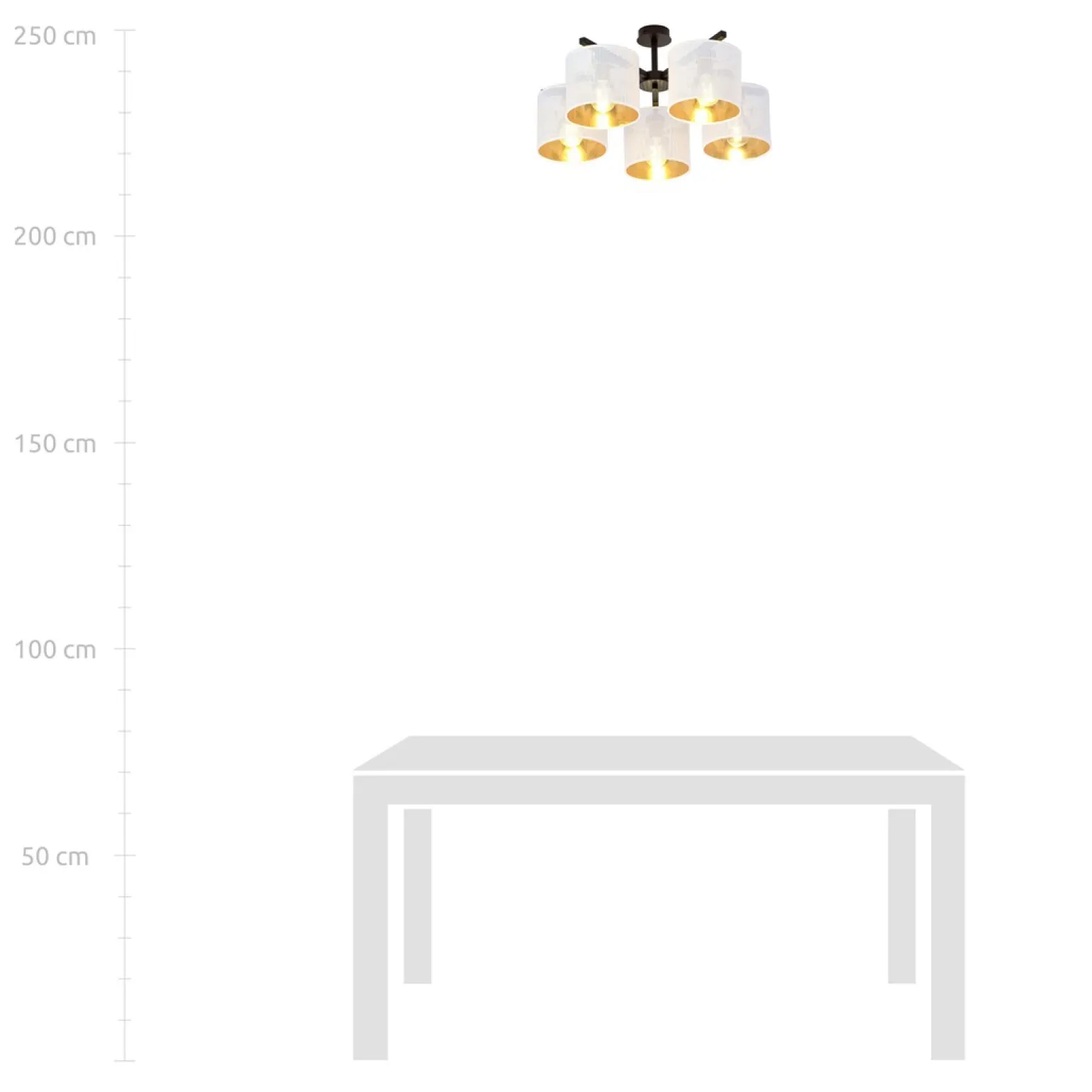 Sklep Kaja Lampa sufitowa do eleganckiego salonu 1145/5 JORDAN | Kaja Oświetlenie