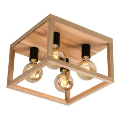 Best Sale Lampa sufitowa drewniana skrzynka w stylu boho 9154474 KAGO | Kaja Żyrandole Nowoczesne