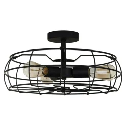 Sklep Kaja Lampa sufitowa imitująca wentylator MXM-2580/3 BK RAYO | Kaja