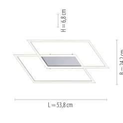 Outlet Lampa sufitowa LED - dwa prostokąty 8192-55 z serii INIGO | Kaja Żyrandole Nowoczesne