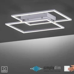 Outlet Lampa sufitowa LED - dwa prostokąty 8192-55 z serii INIGO | Kaja Żyrandole Nowoczesne