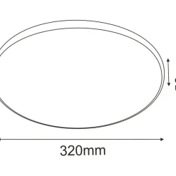 Sklep Kaja Lampa sufitowa LED ciepłe światło ⌀32cm 3000K ANT 1062 IKA | Kaja