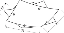 Sklep Kaja Lampa sufitowa LED z kloszem w kratkę 10-30146 DUBLOS | Kaja