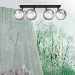 Shop Lampa sufitowa listwa z grafitowymi kloszami 777/4 | Kaja Oświetlenie Żyrandole Nowoczesne