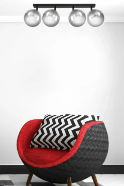 Shop Lampa sufitowa listwa z grafitowymi kloszami 777/4 | Kaja Oświetlenie Żyrandole Nowoczesne