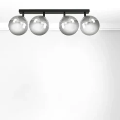 Shop Lampa sufitowa listwa z grafitowymi kloszami 777/4 | Kaja Oświetlenie Żyrandole Nowoczesne