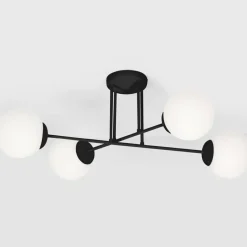 Store Lampa sufitowa na cztery mleczne klosze K-4924 | Kaja Oświetlenie Żyrandole Nowoczesne