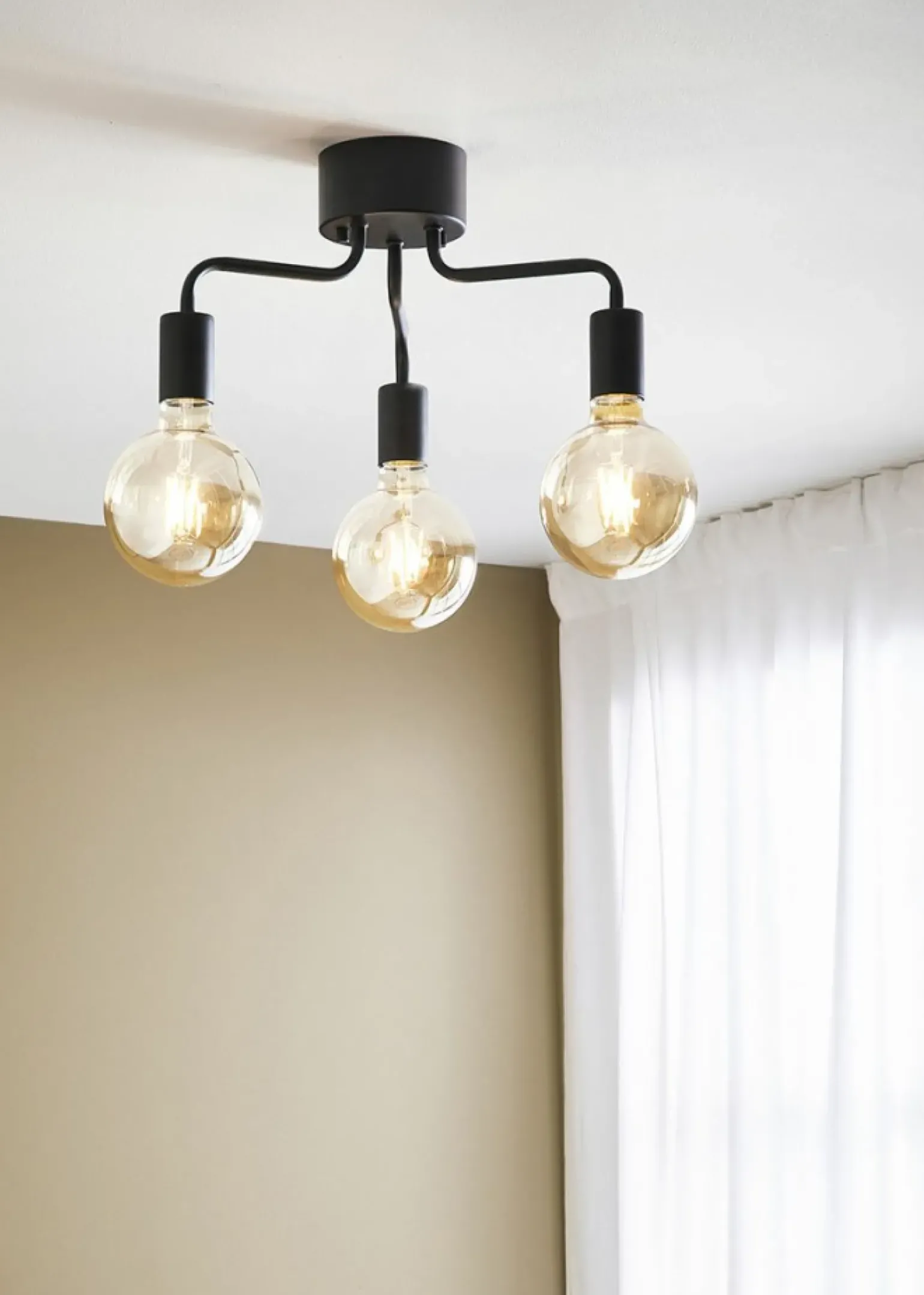 Cheap Lampa sufitowa na trzy żarówki czarna oprawa 108102 | Kaja Oświetlenie Żyrandole Nowoczesne