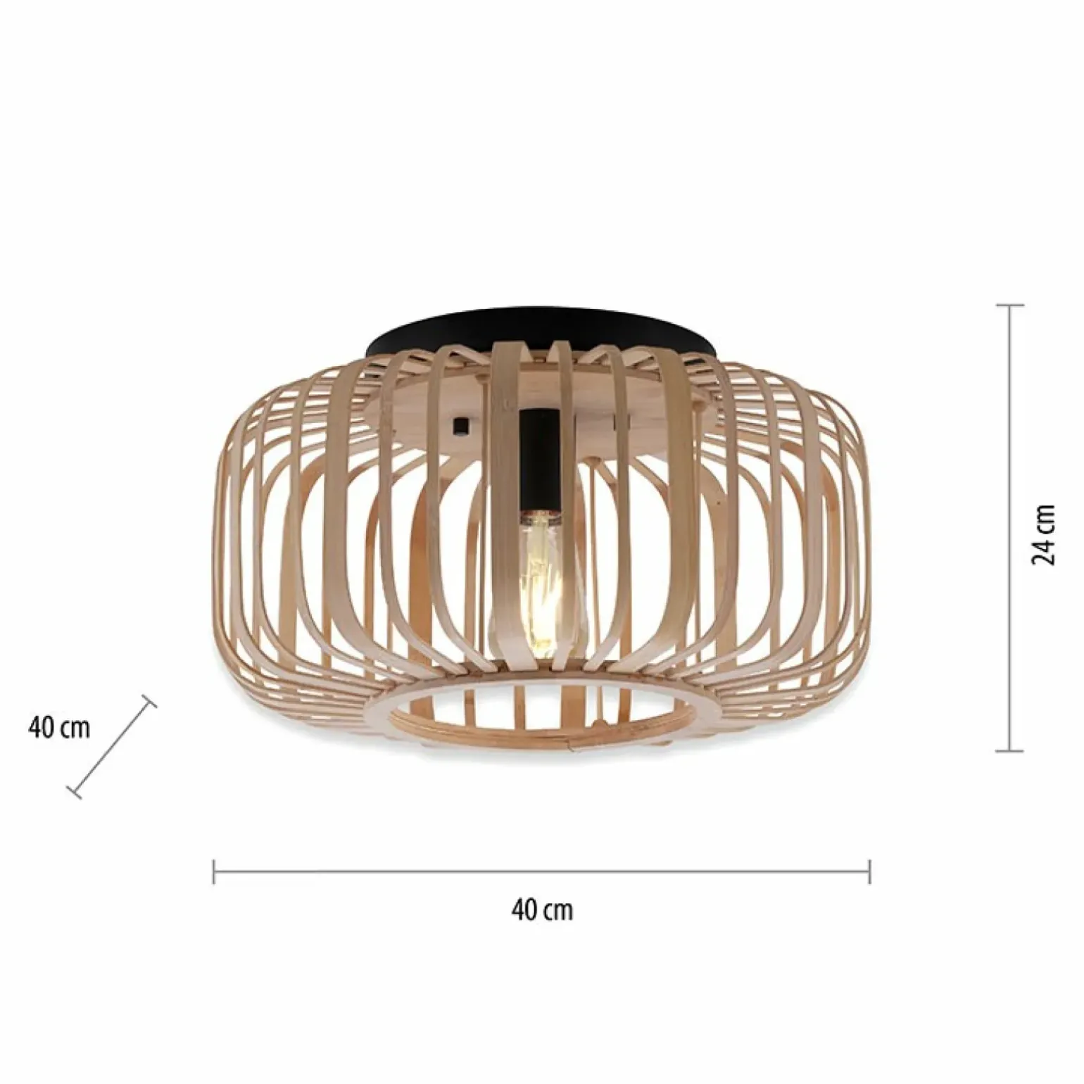 Cheap Lampa sufitowa o drewnianej konstrukcji 11412-79 z serii RACOON | Kaja Żyrandole Nowoczesne