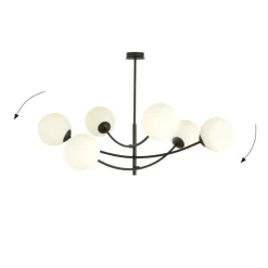 Cheap Lampa sufitowa o obłych kształtach, białe kule 1102/6 HUNTER | Kaja Żyrandole Nowoczesne