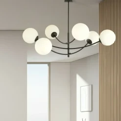 Cheap Lampa sufitowa o obłych kształtach, białe kule 1102/6 HUNTER | Kaja Żyrandole Nowoczesne