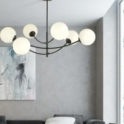 Cheap Lampa sufitowa o obłych kształtach, białe kule 1102/6 HUNTER | Kaja Żyrandole Nowoczesne