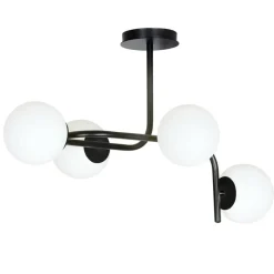 Best Sale Lampa sufitowa o obłym kształcie, białe klosze 1030/4A KALF | Kaja Żyrandole Nowoczesne