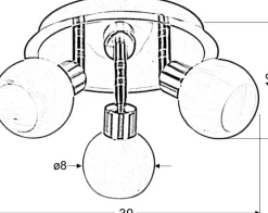 Sklep Kaja Lampa sufitowa okrąg z reflektorami 98-07025 ALABASTER | Kaja