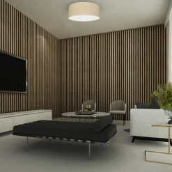 Sklep Kaja Lampa sufitowa, okrągły plafon do sypialni MLP7487 z serii MARSHALL | Kaja Oświe