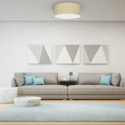 Sklep Kaja Lampa sufitowa, okrągły plafon do sypialni MLP7487 z serii MARSHALL | Kaja Oświe