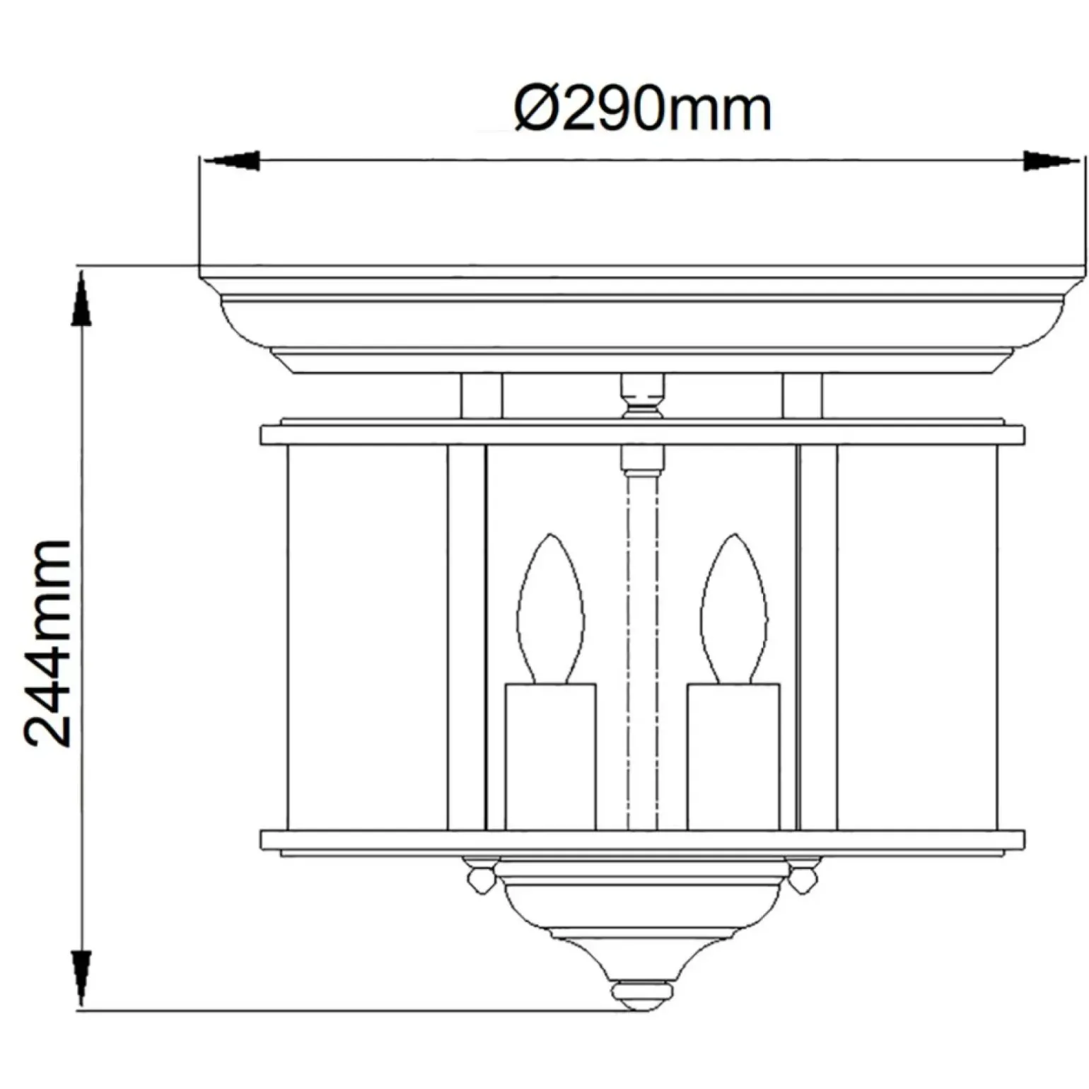Sklep Kaja Lampa sufitowa, plafon na 3 żarówki HK-GENTRY-F-PB z serii GENTRY