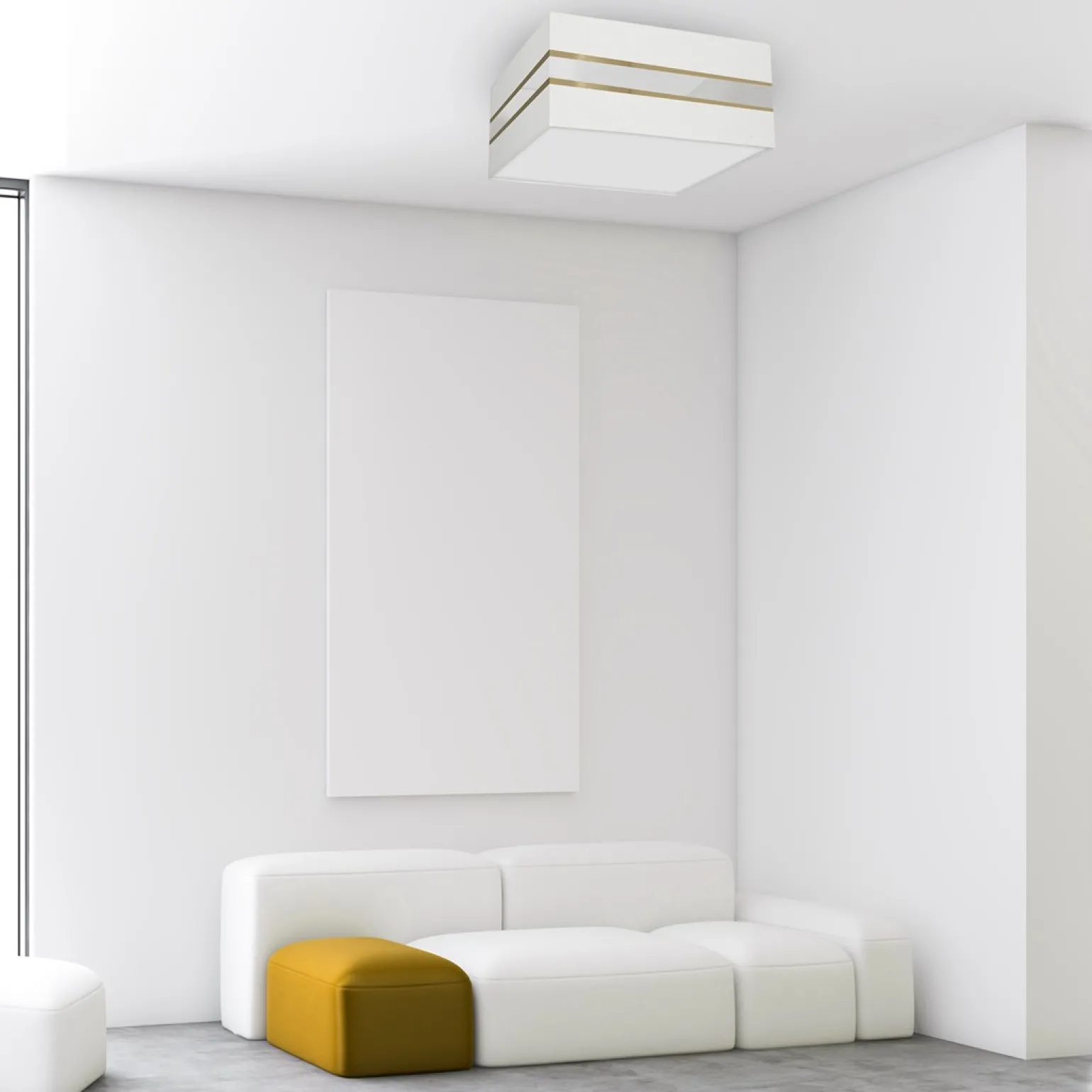 Sklep Kaja Lampa sufitowa, plafon, prostokątny abażur MLP7347 z serii ULTIMO | Kaja Oświetl