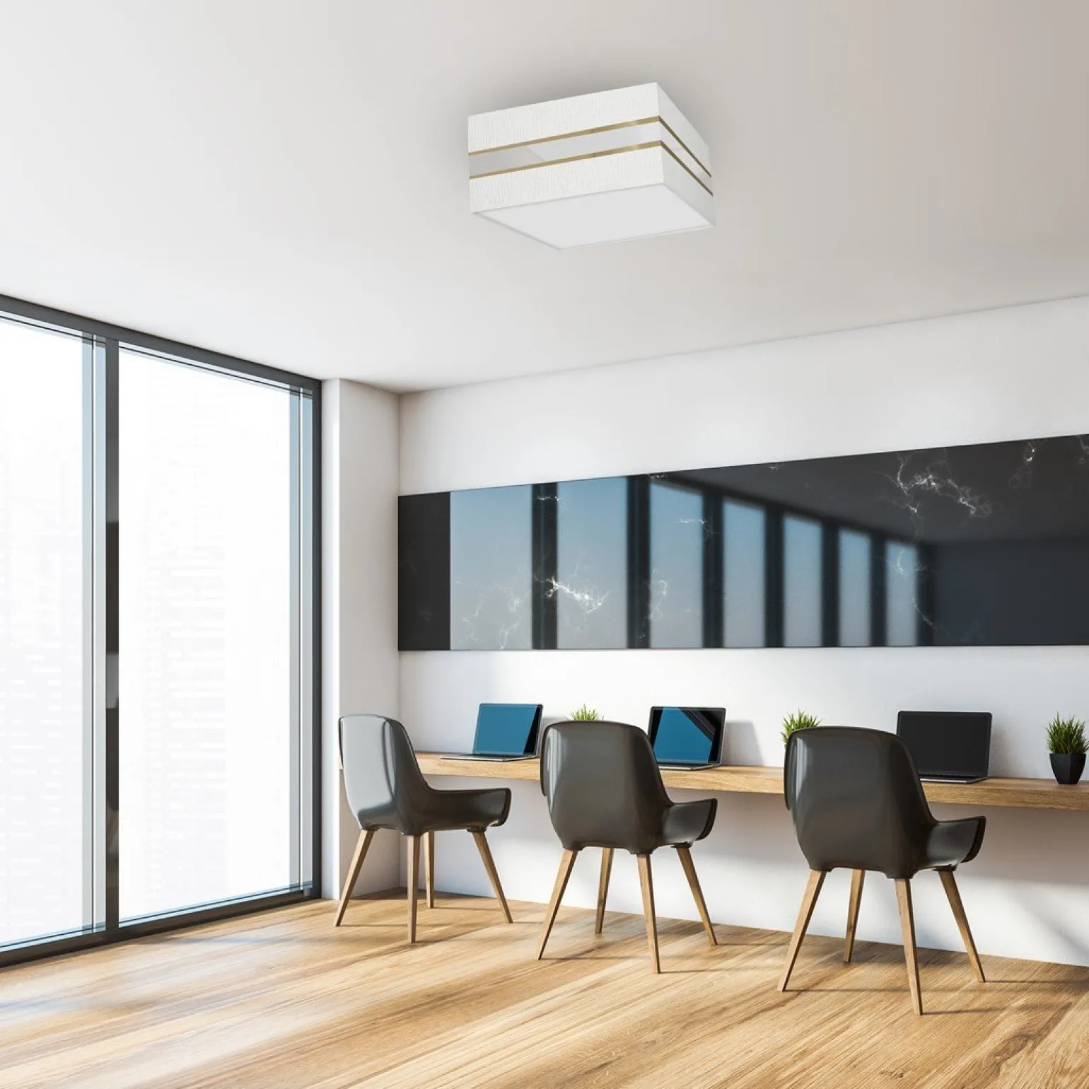 Sklep Kaja Lampa sufitowa, plafon, prostokątny abażur MLP7347 z serii ULTIMO | Kaja Oświetl