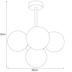 Hot Lampa sufitowa przypominająca kiść winogron K-5364 z serii MEGAN Żyrandole Nowoczesne