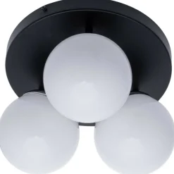 Shop Lampa sufitowa, trzy klosze, czarna podstawa MLP8874 z serii SFERA | Kaja Oświet Żyrandole Nowoczesne